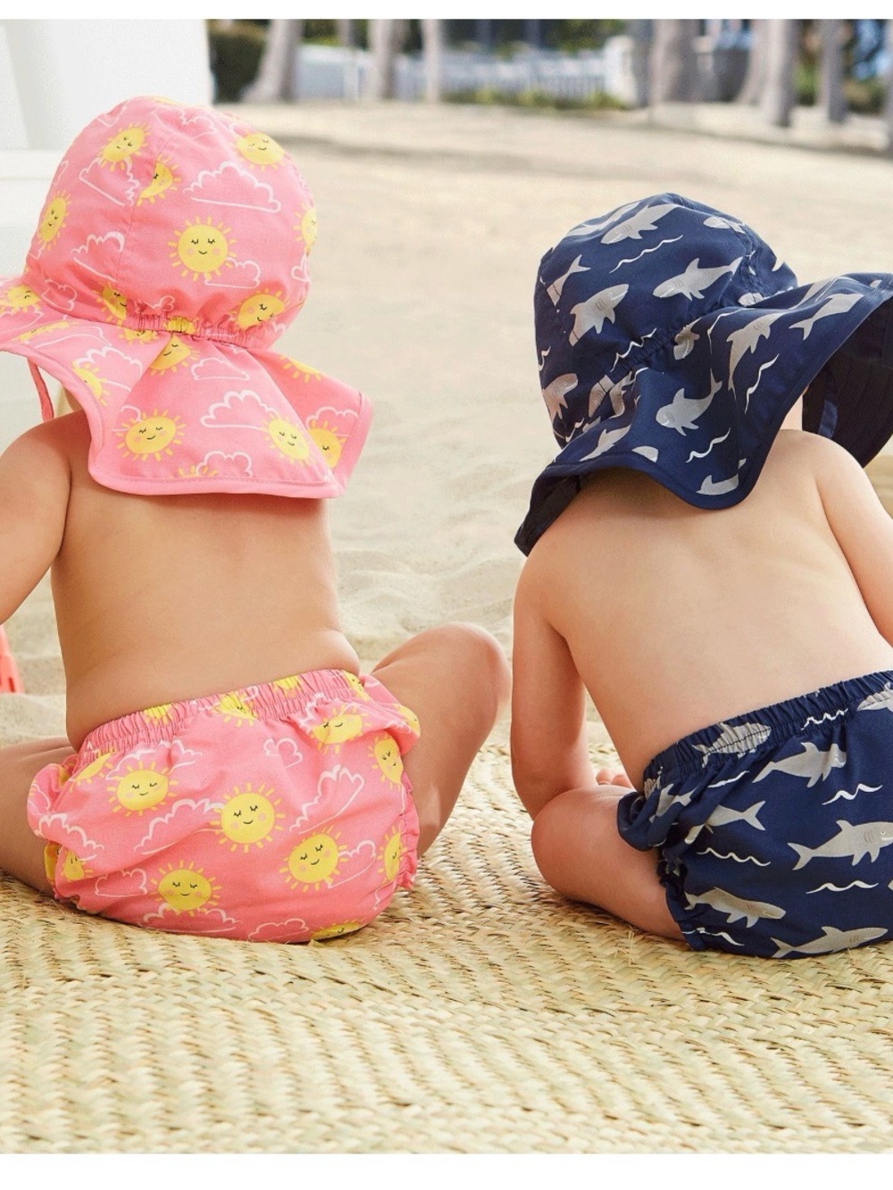 Pottery Barn Kids Pink Sunshine Print Diaper Cover - Picture 5 of 5